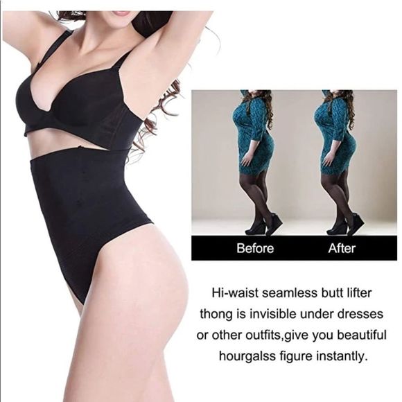 PWRBODY Tummy Control Slimming High Waisted Thong - Picture 5 of 7